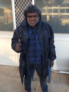 Grateful Coats recipient in Alice Springs